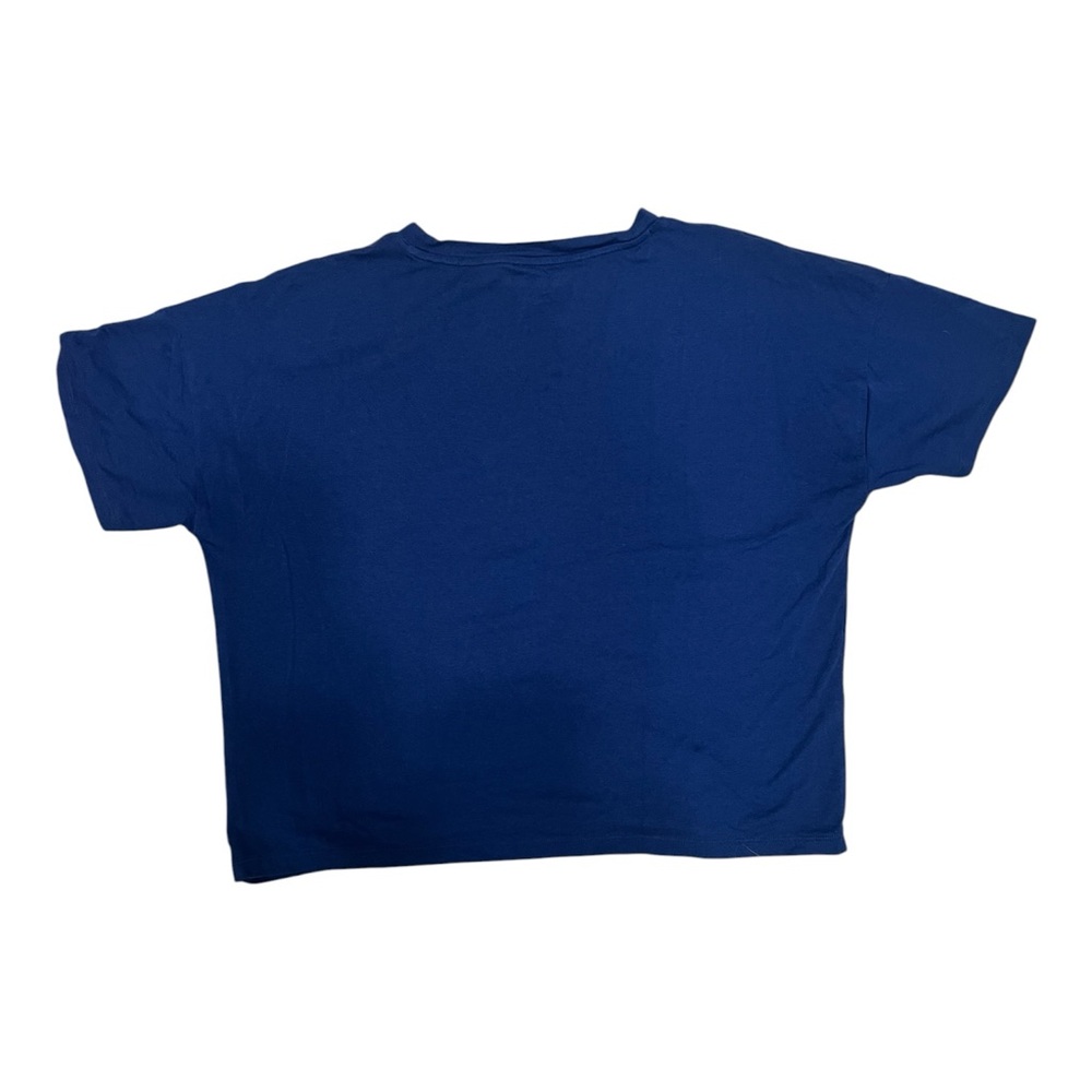 Tommy Hilfiger Women's Cropped Short-Sleeve Crew Neck T-Shirt with vertical logo - Picture 3 of 4